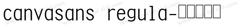 canvasans regula字体转换